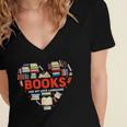 Books Heart Valentines Day Books Are My Love Language Women's Jersey Short Sleeve Deep V-Neck Tshirt Books Heart Valentines Day Books Are My Love Language Women's Jersey Short Sleeve Deep V-Neck Tshirt
