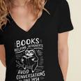 Books Helping Introverts Avoid Conversations Since 1454 Women's Jersey Short Sleeve Deep V-Neck Tshirt