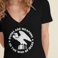 Books Are Weapons In The War Of Ideas Women's Jersey Short Sleeve Deep V-Neck Tshirt