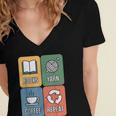 Books Yarn Coffee Repeat Crocheting Women's Jersey Short Sleeve Deep V-Neck Tshirt Books Yarn Coffee Repeat Crocheting Women's Jersey Short Sleeve Deep V-Neck Tshirt