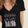 The Bookshelf Of a Hopeless Romantic Rom-Com Reading Bookish Women's Jersey Short Sleeve Deep V-Neck Tshirt The Bookshelf Of a Hopeless Romantic Rom-Com Reading Bookish Women's Jersey Short Sleeve Deep V-Neck Tshirt