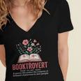 Booktrovert Book Lover Bookworm Reading Books Librarian Women's Jersey Short Sleeve Deep V-Neck Tshirt Booktrovert Book Lover Bookworm Reading Books Librarian Women's Jersey Short Sleeve Deep V-Neck Tshirt