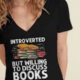 Bookworm Art For Men Women Book Reading Lover Bookish Women's Jersey Short Sleeve Deep V-Neck Tshirt Bookworm Art For Men Women Book Reading Lover Bookish Women's Jersey Short Sleeve Deep V-Neck Tshirt