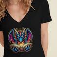 Bookworm Dragon Reading Book Lover Women's Jersey Short Sleeve Deep V-Neck Tshirt Bookworm Dragon Reading Book Lover Women's Jersey Short Sleeve Deep V-Neck Tshirt