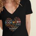 Bookworm Words Heart Book Lover Reader Reading Fun Women's Jersey Short Sleeve Deep V-Neck Tshirt