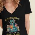 Bookworm I'm A Book Dragon Reading Books Bookish Book Lover Women's Jersey Short Sleeve Deep V-Neck Tshirt Bookworm I'm A Book Dragon Reading Books Bookish Book Lover Women's Jersey Short Sleeve Deep V-Neck Tshirt