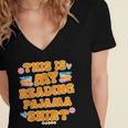 Bookworm This Is My Reading Pajama Book And Pajama Women's Jersey Short Sleeve Deep V-Neck Tshirt