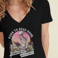 Born To Read Book Forced To Read Emails Skeleton Women's Jersey Short Sleeve Deep V-Neck Tshirt Born To Read Book Forced To Read Emails Skeleton Women's Jersey Short Sleeve Deep V-Neck Tshirt