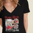 Born To Read Forced To Work Santa Christmas Book Lover Retro Women's Jersey Short Sleeve Deep V-Neck Tshirt Born To Read Forced To Work Santa Christmas Book Lover Retro Women's Jersey Short Sleeve Deep V-Neck Tshirt