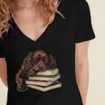Boykin Spaniel Books Dog Breed Graphic Women's Jersey Short Sleeve Deep V-Neck Tshirt Boykin Spaniel Books Dog Breed Graphic Women's Jersey Short Sleeve Deep V-Neck Tshirt