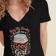 Buy Me Books And Call Me A Good Girl Women's Jersey Short Sleeve Deep V-Neck Tshirt Buy Me Books And Call Me A Good Girl Women's Jersey Short Sleeve Deep V-Neck Tshirt