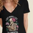 I Buy Books Like I'm Immortal Women's Jersey Short Sleeve Deep V-Neck Tshirt