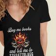 Buy Me Books And Tell Me To STFUATTDLAGG Booktok Women's Jersey Short Sleeve Deep V-Neck Tshirt