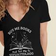 Buy Me Books And Tell Me To STFUATTDLAGG Smutt Book Reader Women's Jersey Short Sleeve Deep V-Neck Tshirt