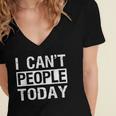 I Can't People Today Introvert Sarcastic Women's Jersey Short Sleeve Deep V-Neck Tshirt I Can't People Today Introvert Sarcastic Women's Jersey Short Sleeve Deep V-Neck Tshirt