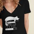 Cat Book Books And Cats Cat Lover Cat Mom Book Lovers Women's Jersey Short Sleeve Deep V-Neck Tshirt Cat Book Books And Cats Cat Lover Cat Mom Book Lovers Women's Jersey Short Sleeve Deep V-Neck Tshirt