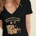 Cat Reading 6-7 Meme English Teacher Book Lover Humor Women's Jersey Short Sleeve Deep V-Neck Tshirt Cat Reading 6-7 Meme English Teacher Book Lover Humor Women's Jersey Short Sleeve Deep V-Neck Tshirt