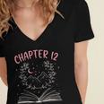 Chapter 12 Birthday Reading Book Lovers 12 Year Old Women's Jersey Short Sleeve Deep V-Neck Tshirt