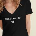 Chapter 39 Book Lovers Readers & Authors 39th Birthday Women's Jersey Short Sleeve Deep V-Neck Tshirt Chapter 39 Book Lovers Readers & Authors 39th Birthday Women's Jersey Short Sleeve Deep V-Neck Tshirt