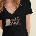 Chapter Sixty 60 Years Old 60th Birthday Book Lover Women's Jersey Short Sleeve Deep V-Neck Tshirt