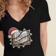 Christmas Book Festive Holiday Xmas Women's Jersey Short Sleeve Deep V-Neck Tshirt Christmas Book Festive Holiday Xmas Women's Jersey Short Sleeve Deep V-Neck Tshirt