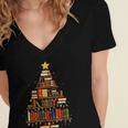 Christmas Tree Bookshelf Book Lover Library Men Women Kids Women's Jersey Short Sleeve Deep V-Neck Tshirt Christmas Tree Bookshelf Book Lover Library Men Women Kids Women's Jersey Short Sleeve Deep V-Neck Tshirt