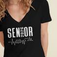 Class Of 2026 Senior Reading Themed Book Heartbeat Women's Jersey Short Sleeve Deep V-Neck Tshirt Class Of 2026 Senior Reading Themed Book Heartbeat Women's Jersey Short Sleeve Deep V-Neck Tshirt