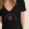 I Closed My Book To Be Here Book Lover Women's Jersey Short Sleeve Deep V-Neck Tshirt