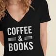Coffee & Books Lover Coffee And Books Women's Jersey Short Sleeve Deep V-Neck Tshirt Coffee & Books Lover Coffee And Books Women's Jersey Short Sleeve Deep V-Neck Tshirt