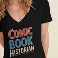 Comic Book Historian Vintage Comic Book Collector Women's Jersey Short Sleeve Deep V-Neck Tshirt Comic Book Historian Vintage Comic Book Collector Women's Jersey Short Sleeve Deep V-Neck Tshirt
