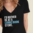 Comic Books Art For Men Women Comics Lover Comics Collector Women's Jersey Short Sleeve Deep V-Neck Tshirt