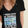 Comics Collecting Book Collector Guide Comics Lover Women's Jersey Short Sleeve Deep V-Neck Tshirt Comics Collecting Book Collector Guide Comics Lover Women's Jersey Short Sleeve Deep V-Neck Tshirt