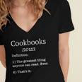 Cookbooks Cookbook Lovers Chefs Fake Definition Women's Jersey Short Sleeve Deep V-Neck Tshirt