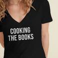 Cooking The Books Women's Jersey Short Sleeve Deep V-Neck Tshirt