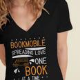Cool Bookmobile Librarian Spreading Love One Book At A Time Women's Jersey Short Sleeve Deep V-Neck Tshirt Cool Bookmobile Librarian Spreading Love One Book At A Time Women's Jersey Short Sleeve Deep V-Neck Tshirt