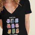 Cool Kids Read Books Apparel Women's Jersey Short Sleeve Deep V-Neck Tshirt
