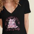Coquette Aesthetic Bow Buy Me Books & Tell Me I'm Pretty Women's Jersey Short Sleeve Deep V-Neck Tshirt Coquette Aesthetic Bow Buy Me Books & Tell Me I'm Pretty Women's Jersey Short Sleeve Deep V-Neck Tshirt