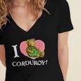 Corduroy I Heart Corduroy Teddy Bear Retro Children's Book Women's Jersey Short Sleeve Deep V-Neck Tshirt