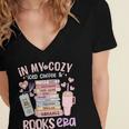 In My Cozy Iced Coffee And Books Era Women's Jersey Short Sleeve Deep V-Neck Tshirt In My Cozy Iced Coffee And Books Era Women's Jersey Short Sleeve Deep V-Neck Tshirt