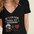 If I Crash Pause My Audiobook Lovers Dark Romance Spicy Book Women's Jersey Short Sleeve Deep V-Neck Tshirt If I Crash Pause My Audiobook Lovers Dark Romance Spicy Book Women's Jersey Short Sleeve Deep V-Neck Tshirt