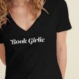 Cute Basic Book Girlie Women's Jersey Short Sleeve Deep V-Neck Tshirt Cute Basic Book Girlie Women's Jersey Short Sleeve Deep V-Neck Tshirt