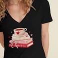 Cute Books And Coffee Crochet Valentines Day Tee For Couples Women's Jersey Short Sleeve Deep V-Neck Tshirt Cute Books And Coffee Crochet Valentines Day Tee For Couples Women's Jersey Short Sleeve Deep V-Neck Tshirt