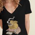 Cute Dragon Be Kind Stay Weird Read Books Women's Jersey Short Sleeve Deep V-Neck Tshirt