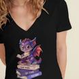 Cute Dragon Read Books Be Kind Stay Weird Book Lover Women's Jersey Short Sleeve Deep V-Neck Tshirt Cute Dragon Read Books Be Kind Stay Weird Book Lover Women's Jersey Short Sleeve Deep V-Neck Tshirt