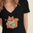Cute Squirrel Reading A Book Lovers Anime Kawaii Women Kids Women's Jersey Short Sleeve Deep V-Neck Tshirt Cute Squirrel Reading A Book Lovers Anime Kawaii Women Kids Women's Jersey Short Sleeve Deep V-Neck Tshirt