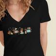 Dachshund Book Lover Reading Wiener Dog 100 Days Of School Women's Jersey Short Sleeve Deep V-Neck Tshirt Dachshund Book Lover Reading Wiener Dog 100 Days Of School Women's Jersey Short Sleeve Deep V-Neck Tshirt