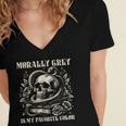 Dark Romance Book Villain Morally Grey Is My Favorite Color Women's Jersey Short Sleeve Deep V-Neck Tshirt Dark Romance Book Villain Morally Grey Is My Favorite Color Women's Jersey Short Sleeve Deep V-Neck Tshirt