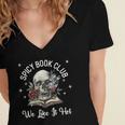 Dark Romance Lover Spicy Book Club Bookish Merch Morally Women's Jersey Short Sleeve Deep V-Neck Tshirt