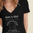 Dark Romance Merch Kidnapped STFUATTDLAGG Smutt Book Lover Women's Jersey Short Sleeve Deep V-Neck Tshirt