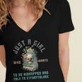 Dark Romance Women STFUATTDLAGG Smutt Book Merch Good Girl Women's Jersey Short Sleeve Deep V-Neck Tshirt Dark Romance Women STFUATTDLAGG Smutt Book Merch Good Girl Women's Jersey Short Sleeve Deep V-Neck Tshirt